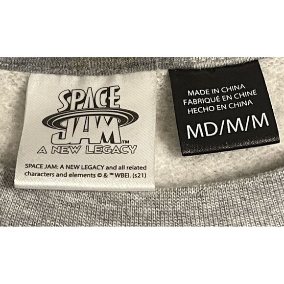 Space Jam A New Legacy Long Sleeve Gray Sweatshirt Youth Medium M NWT Bugs Bunny - Picture 4 of 7